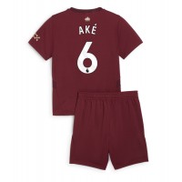 Manchester City Nathan Ake #6 Tredjedraktsett Barn 2024-25 Kortermet (+ Korte bukser)